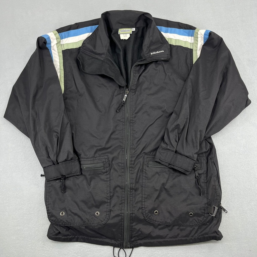 Billabong Mens Vintage Snow Summit Hydroflex Fleece Lined Jacket Black Small